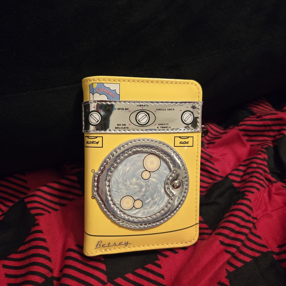 Betsey Johnson Yellow Washing Machine Wallet